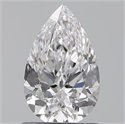 0.90 Carats, Pear D Color, SI1 Clarity and Certified by GIA