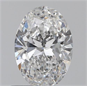 0.60 Carats, Oval D Color, SI1 Clarity and Certified by GIA