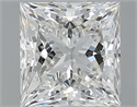 1.50 Carats, Princess I Color, VVS2 Clarity and Certified by GIA