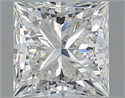 1.00 Carats, Princess I Color, SI1 Clarity and Certified by GIA