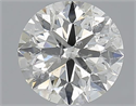 1.70 Carats, Round with Excellent Cut, I Color, I1 Clarity and Certified by IGI