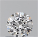 0.40 quilates, Redondo Ideal, Color D, claridad VVS2 y certificado por GIA