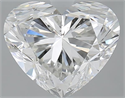 3.02 Carats, Heart H Color, SI2 Clarity and Certified by GIA