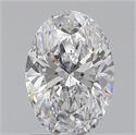 1.00 Carats, Oval D Color, SI2 Clarity and Certified by GIA