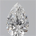 0.61 Carats, Pear F Color, SI1 Clarity and Certified by GIA