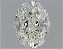 1.00 Carats, Oval J Color, SI2 Clarity and Certified by IGI