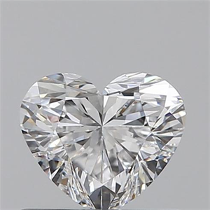 Picture of 0.50 Carats, Heart D Color, VS2 Clarity and Certified by GIA