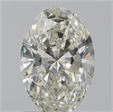 0.90 Carats, Oval J Color, SI2 Clarity and Certified by GIA