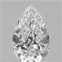 0.70 Carats, Pear E Color, SI1 Clarity and Certified by GIA