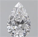 0.80 quilates, De pera , Color D, claridad SI2 y certificado por GIA
