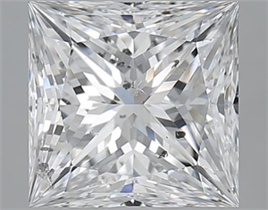 Picture of 2.52 Carats, Princess E Color, SI2 Clarity and Certified by GIA