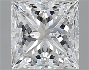 Picture of 2.09 Carats, Princess G Color, SI1 Clarity and Certified by GIA