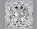 1.51 Carats, Princess F Color, SI1 Clarity and Certified by GIA