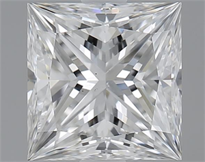 Picture of 1.51 Carats, Princess F Color, SI1 Clarity and Certified by GIA