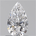 0.60 quilates, De pera , Color D, claridad VVS2 y certificado por GIA