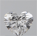 0.52 Carats, Heart D Color, VVS2 Clarity and Certified by GIA