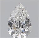 0.51 Carats, Pear E Color, VVS2 Clarity and Certified by GIA