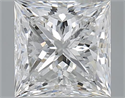 3.01 Carats, Princess F Color, SI2 Clarity and Certified by GIA