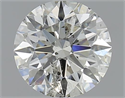 1.30 Carats, Round with Excellent Cut, J Color, SI2 Clarity and Certified by GIA
