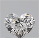 0.51 Carats, Heart H Color, VVS2 Clarity and Certified by GIA