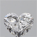 0.50 Carats, Heart D Color, VVS2 Clarity and Certified by GIA