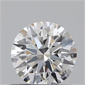 0.52 Carats, Round with Excellent Cut, D Color, VVS2 Clarity and Certified by GIA