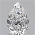 0.90 Carats, Pear D Color, SI1 Clarity and Certified by GIA