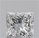 0.71 quilates, Princesa , Color F, claridad VVS2 y certificado por GIA
