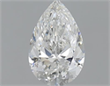 0.60 quilates, De pera , Color H, claridad SI1 y certificado por GIA