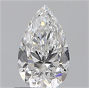 0.61 Carats, Pear E Color, I1 Clarity and Certified by GIA