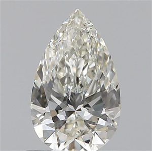 Picture of 0.61 Carats, Pear J Color, SI1 Clarity and Certified by GIA