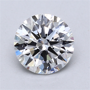 Picture of Lab Created Diamond 1.30 Carats, Round with Ideal Cut, D Color, VVS2 Clarity and Certified by IGI