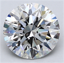 Lab Created Diamond 4.28 Carats, Round with Ideal Cut, F Color, VS1 Clarity and Certified by IGI