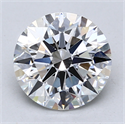Lab Created Diamond 2.04 Carats, Round with Ideal Cut, D Color, VVS2 Clarity and Certified by IGI