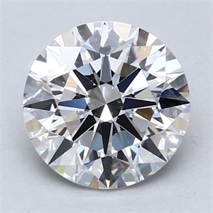 Picture of Lab Created Diamond 2.04 Carats, Round with Ideal Cut, D Color, VVS2 Clarity and Certified by IGI