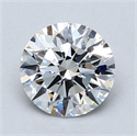 Lab Created Diamond 1.40 Carats, Round with Ideal Cut, D Color, VVS2 Clarity and Certified by IGI