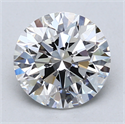Lab Created Diamond 2.04 Carats, Round with Ideal Cut, D Color, VVS2 Clarity and Certified by IGI