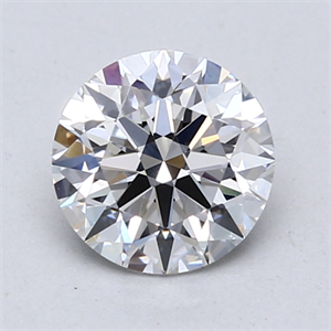 Picture of Lab Created Diamond 1.31 Carats, Round with Ideal Cut, D Color, VVS2 Clarity and Certified by IGI