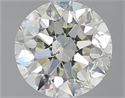 1.54 Carats, Round with Excellent Cut, J Color, SI2 Clarity and Certified by IGI