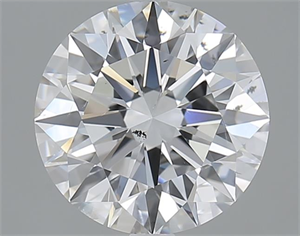 Picture of 2.51 Carats, Round with Excellent Cut, D Color, SI2 Clarity and Certified by GIA