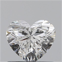 0.55 Carats, Heart F Color, VVS2 Clarity and Certified by GIA