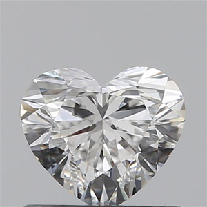 Picture of 0.55 Carats, Heart F Color, VVS2 Clarity and Certified by GIA