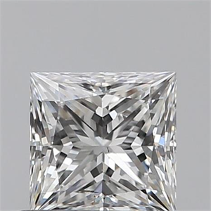 Picture of 0.60 Carats, Princess F Color, SI1 Clarity and Certified by GIA