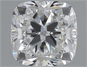 1.30 Carats, Cushion F Color, SI2 Clarity and Certified by GIA