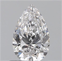 0.53 Carats, Pear E Color, VVS2 Clarity and Certified by GIA