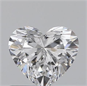 0.51 Carats, Heart D Color, VVS1 Clarity and Certified by GIA