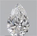 0.51 Carats, Pear E Color, SI1 Clarity and Certified by GIA