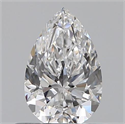 0.51 Carats, Pear E Color, VVS2 Clarity and Certified by GIA
