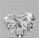0.52 Carats, Heart D Color, VVS1 Clarity and Certified by GIA