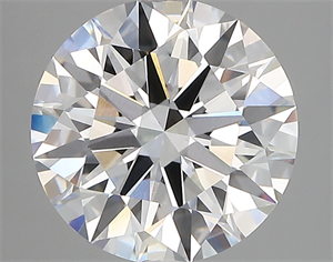 Picture of Lab Created Diamond 3.30 Carats, Round with ideal Cut, E Color, vvs2 Clarity and Certified by IGI